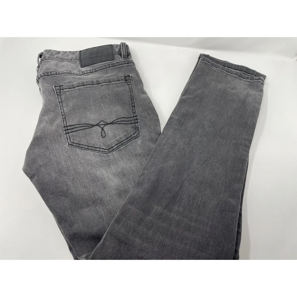S.Oliver Gray Black Denim Jeans‎ Men 30x32 Slim Straight Faded Wash Casual